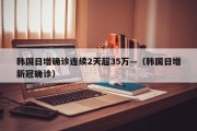 韩国日增确诊连续2天超35万—（韩国日增新冠确诊）